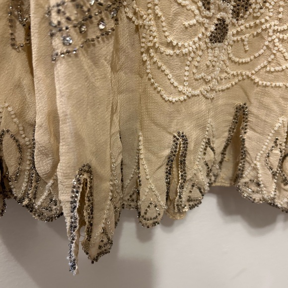 Rare  1920s Silk Hand Beaded Flapper Dress - Picture 8 of 9
